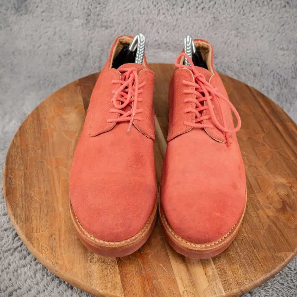 WALK-OVER Men's Derby Oxford Vintage Peach Salmon Suede Shoes Sz 9 M‎